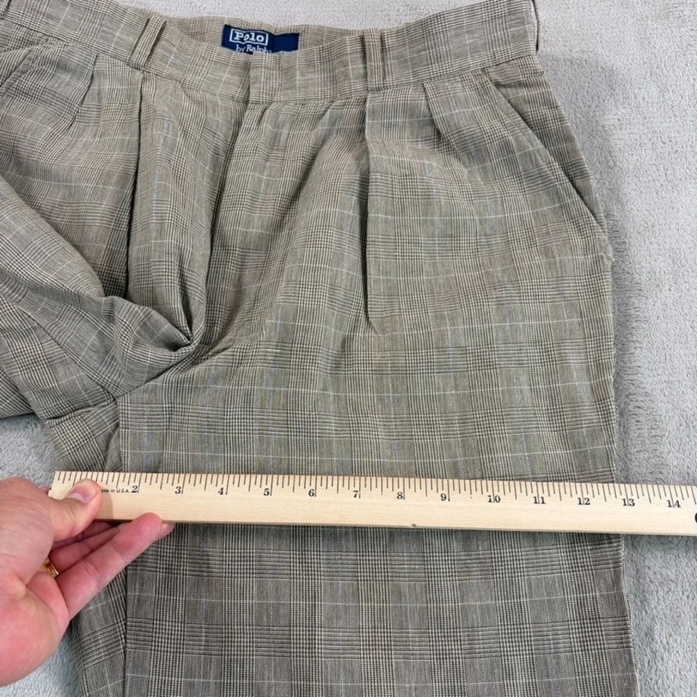 Vintage Polo Ralph Lauren Buckle Back Adjusters Pants Ramie Blend 32x29 (Tag 34)